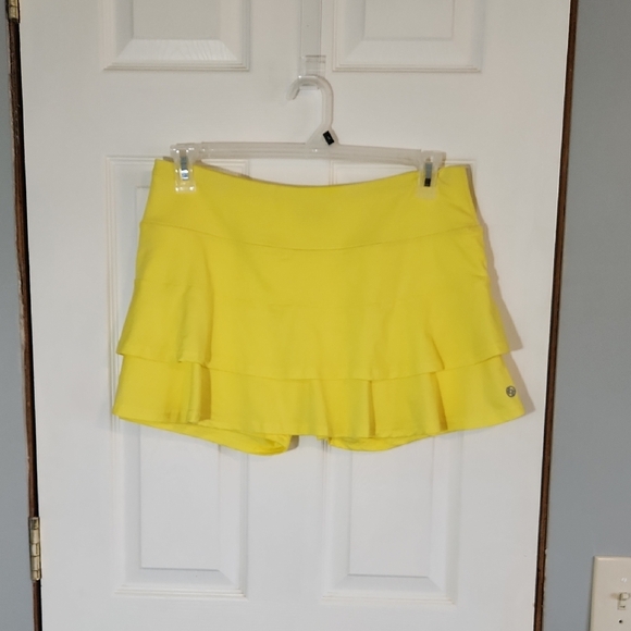 Lija Vibrant Yellow Tennis Skirt Set - Picture 2 of 7
